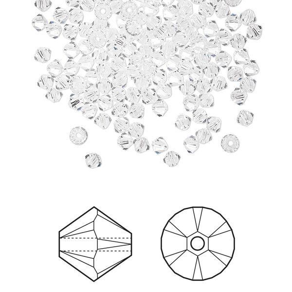 Bead 48pk crystal, Crystal Passions® 2.5mm bicone 5328 image number 0