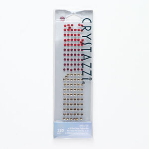 Flat back mix 1pkg120, glass, mixed colors foil back, 2.70-2.90mm round, SS10.