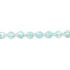Bead, glass 1pkg8, opaque white and seafoam green, 10mm hand-painted round. image number 1