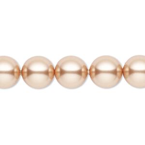 Pearl 100pk rose gold, Swarovski® 10mm round 5810