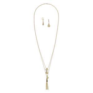 Necklace and earrings, One of a Kind Jewelry, 33 inches. Only one available.