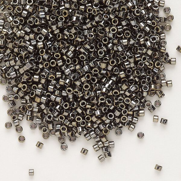 Seed bead, Delica®, glass, pkg/7.5g, #11 round, opaque gold luster bronze (DB-0254). image number 0