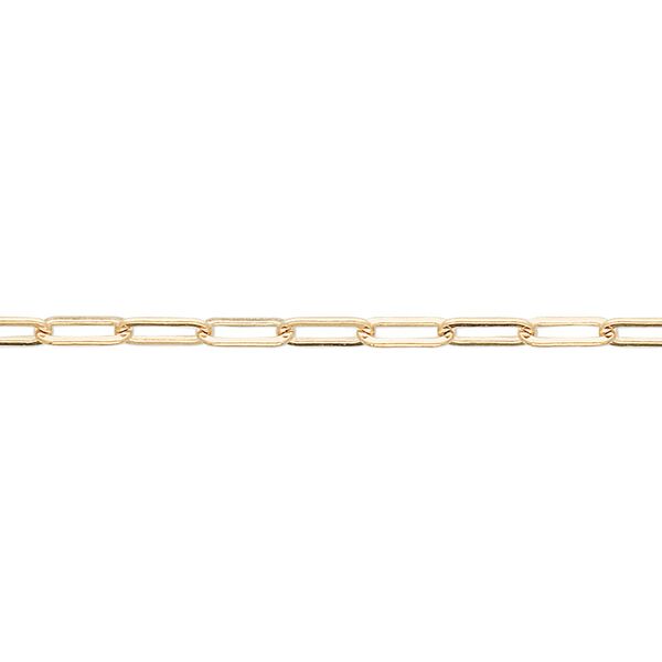 Chain, 14Kt gold-filled, 2.5mm flat oval cable. Sold per pkg of 5 feet. image number 0