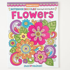 Coloring book 1pkg1, "Flowers" by Jess Volinski.