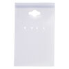 Earring / necklace card, plastic, frosted light blue, 3-1/2 x 2-inch rectangle. Sold per pkg of 100. image number 0