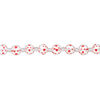 Bead, glass 1pkg8, opaque red and white, 10mm hand-painted round. image number 1