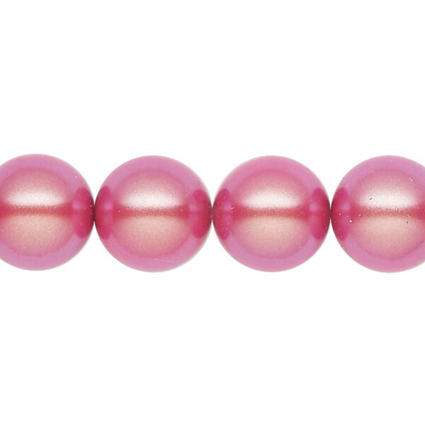 Pearl 30pk pearlescent red, Preciosa Czech crystal 12mm round image number 0