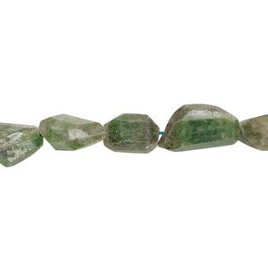 Bead, emerald (natural), mini to small hand-cut faceted nugget with 0.4-1.4mm hole, Mohs hardness 7-1/2 to 8. Sold per 8-inch strand.