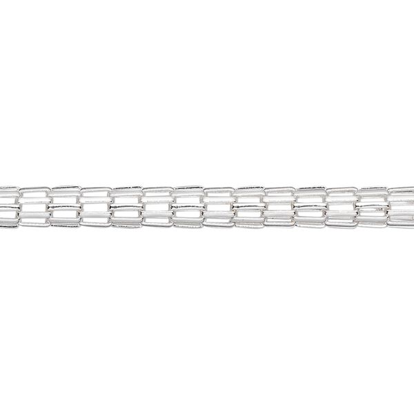 Chain 1pkg1 lantern, 4mm, silver-finished steel 25 foot unfinished image number 0