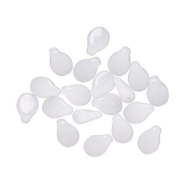 Bead, Preciosa Pip™, Czech pressed glass, translucent alabaster, 7x5mm top-drilled pip. Sold per pkg of 30. image number 0