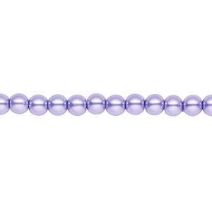 Pearl 1pk violet, Celestial Crystal® 4mm round 15.5-16 inch