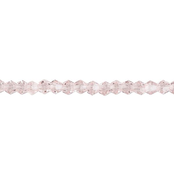 Bead 1pk transparent pink, Celestial Crystal® 4mm bicone 15.5-16 inch image number 0