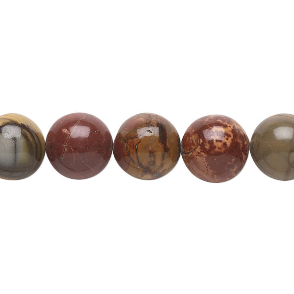 Bead, red creek jasper (stabilized), 10mm round, B grade, Mohs hardness 6-1/2 to 7. Sold per 15-1/2" to 16" strand. image number 0