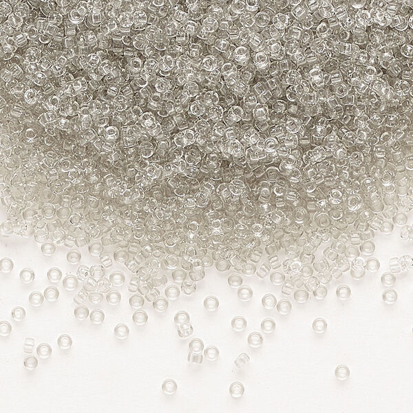 Seed bead, Miyuki, glass, pkg/250g, #15 rocaille, transparent taupe (RR-2412). image number 0