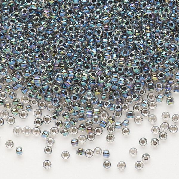 Seed bead, Dyna-Mites™, glass, pkg/1/2kg, #11 round, translucent inside dyed color rainbow lilac, (324 11/0 RR). image number 0