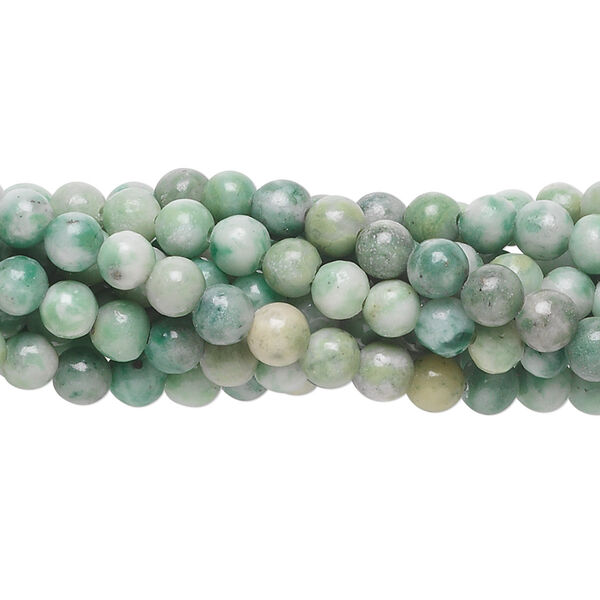 Ching hai "jade" 1pkg10, round bead natural C grade, 15.5-16 inch 4mm image number 0