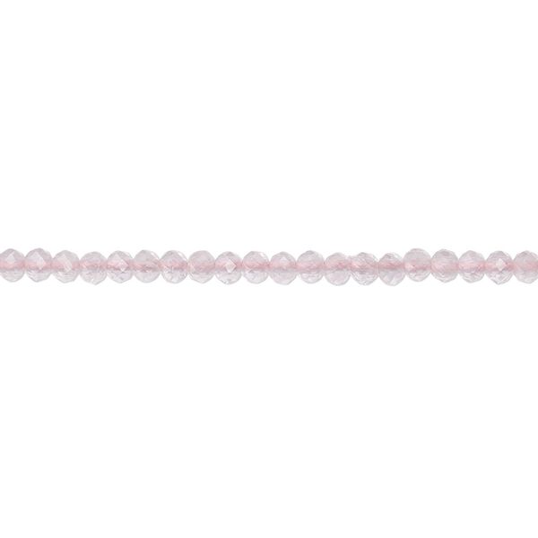 Rose quartz 1pkg1, faceted round bead natural 13 inch 2mm image number 0