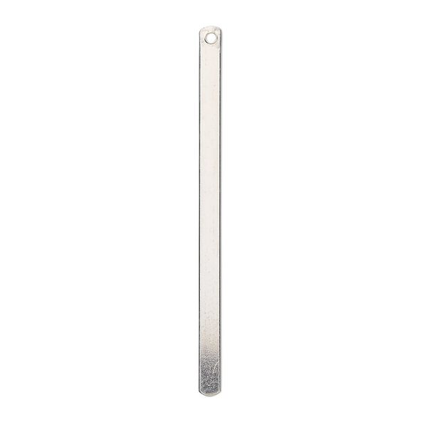 Focal, sterling silver, 38x2mm plain smooth bar. Sold per pkg of 2. image number 0