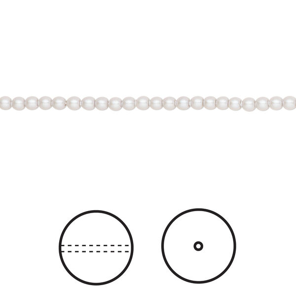 Pearl 100pk iridescent dove grey, Crystal Passions® 2mm round 5810 image number 0