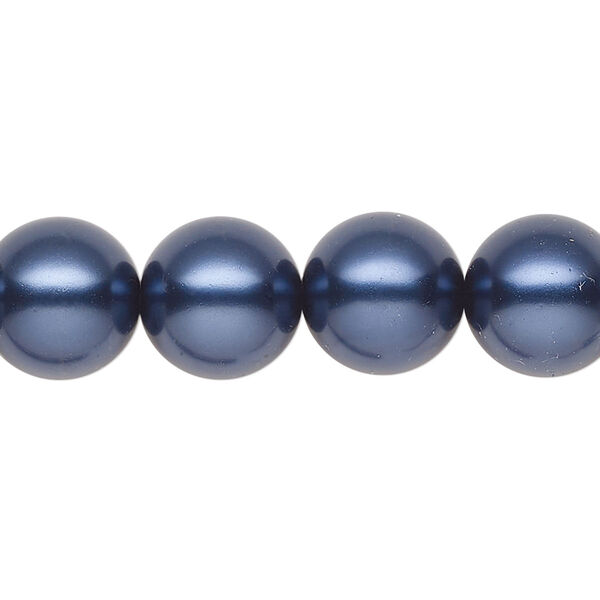 Pearl 10pk blue, Preciosa Czech crystal 12mm round image number 0