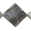 Marble 1pkg1, carved flat diamond bead natural, 15 inch 33-34mm image number 0