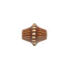 Bead, acrylic, tan and multicolored, 16x14mm color-changing corrugated double cone. Sold per pkg of 4. image number 0