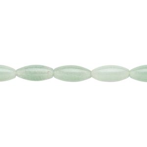 Green aventurine 1pkg1, oval bead natural 15.5-16 inch 12x5mm