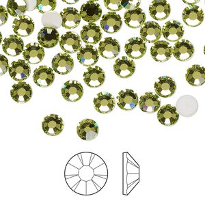 Flat back 1440pk limecicle foil back, Preciosa MAXIMA Czech crystal rhinestone 4.6-4.8mm chaton rose round SS20