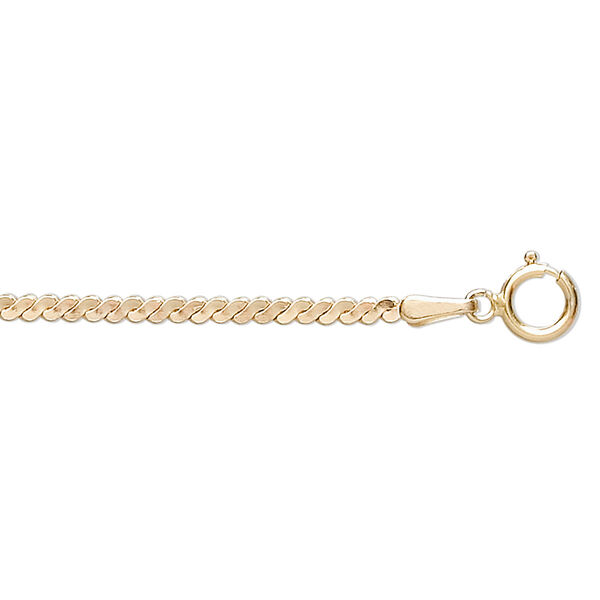 Chain, 14Kt gold-filled, 2.5mm serpentine, 18 inches with springring clasp. Sold individually. image number 0