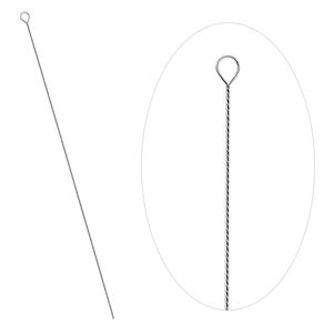 Needle, stainless steel, #10 light-medium, 2-1/2 to 3-inch twisted wire. Sold per pkg of 100.