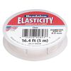 Cord, Beadalon® ELASTICITY®, elastic rubber, pkg/5m, 0.5mm diameter, clear. image number 0