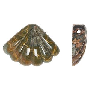 Ocean jasper 1pkg1, shell focal natural 40x30mm