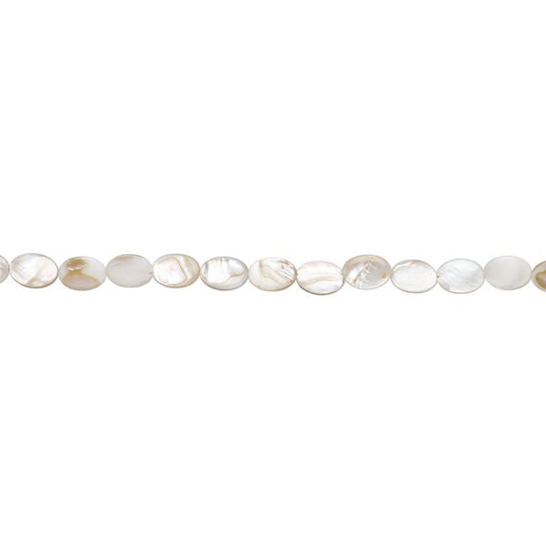 Mother-of-pearl shell 1pkg1, puffed oval bead 15 inch 18x13mm-19x14mm image number 1