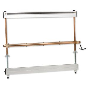 Loom, beading and tapestry, pkg/1, Mirrix Joni, aluminum / steel / copper, 18.5 to 36 inches, makes a piece 59x29 inches.