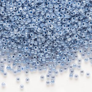 Seed bead, Dyna-Mites™, glass, pkg/1/2kg, #11 round, opaque ceylon pastel lavender, (387 11/0 RR).