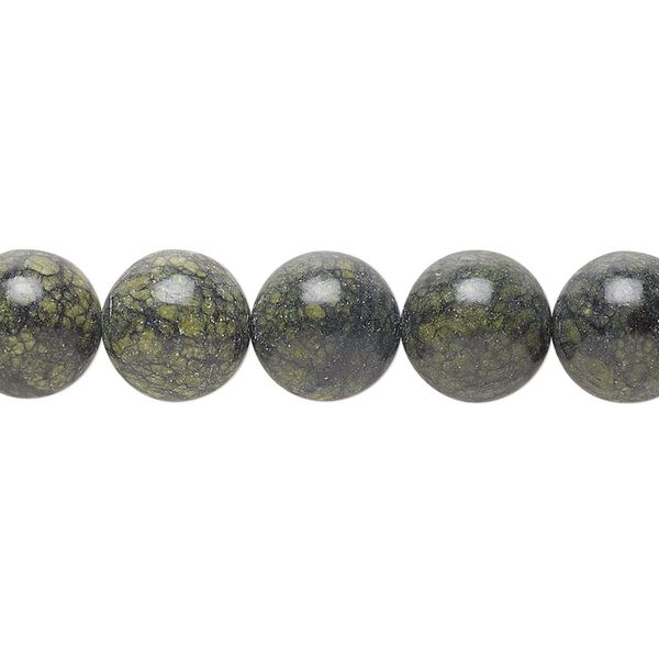 Russian serpentine 1pkg1, round bead natural 15.5-16 inch 10mm image number 0