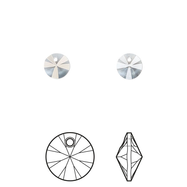 Drop 12pk crystal blue shade, Crystal Passions® 6mm pendant mini disk 6428 image number 0
