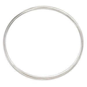 Wire, stainless steel, half-hard, round, 28 gauge. Sold per pkg of 12 feet.
