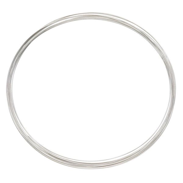 Wire, stainless steel, half-hard, round, 28 gauge. Sold per pkg of 12 feet. image number 0