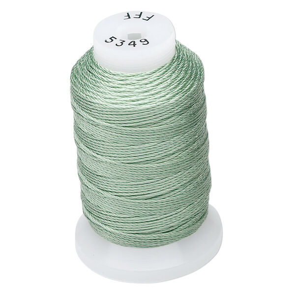 Thread, Purely Silk™, medium green, size FFF. Sold per 92-yard spool. image number 0