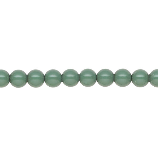 Pearl 50pk sage green, Preciosa Czech crystal 5mm round image number 0