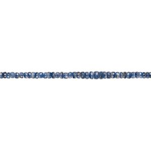 Blue kyanite 1pkg1, hand-cut faceted rondelle bead natural 17 inch graduated 3x2mm-5x3mm