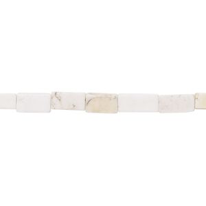 Magnesite 1pkg1, square tube bead 15 inch 7x3mm-8x4mm