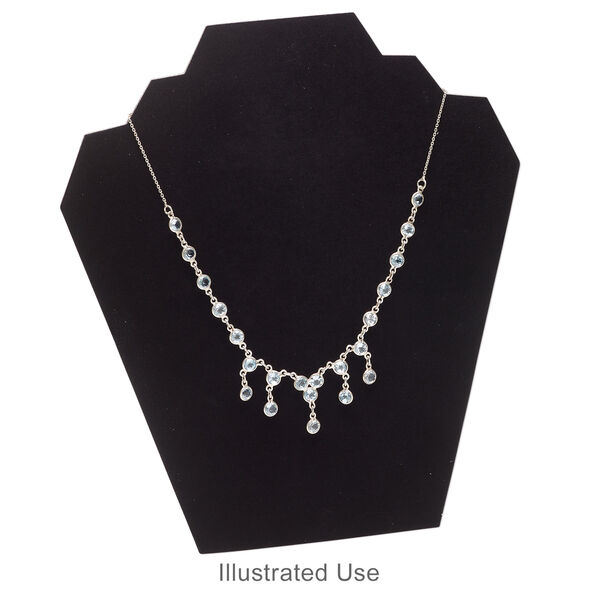 Display, necklace, flocked cardboard, black, 9 x 8 x 4-3/4 inches locking easel. Sold per pkg of 2. image number 2