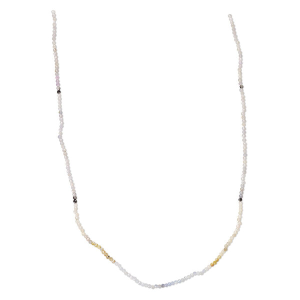 Bead, multi-sapphire (heated), 2mm hand-cut faceted round with 0.4-1.4mm hole, C+ grade, Mohs hardness 9. Sold per 12-inch strand. image number 0