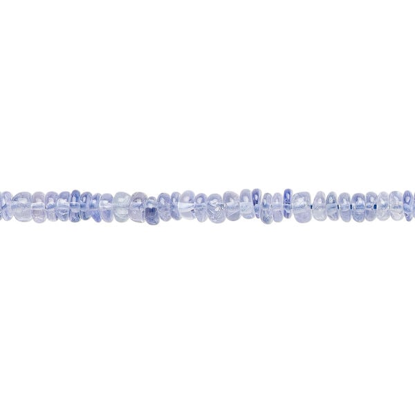 Tanzanite 1pkg1, hand-cut rondelle bead, 12 inch 2x1mm-3x2mm image number 1