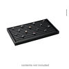 Display insert, ring, leatherette, black, 14-1/2 x 7-1/2 x 3/4 inches with 8 rows. Sold individually. image number 1