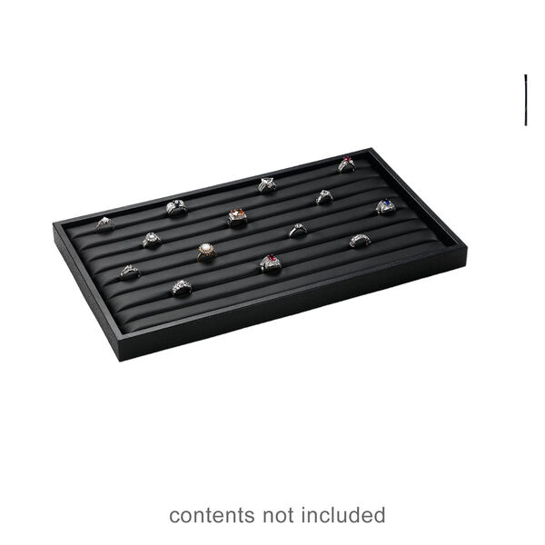 Display insert, ring, leatherette, black, 14-1/2 x 7-1/2 x 3/4 inches with 8 rows. Sold individually. image number 1