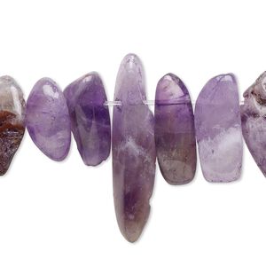 Amethyst 1pkg1, top-drilled Hawaiian chip bead 8 inch extra-large
