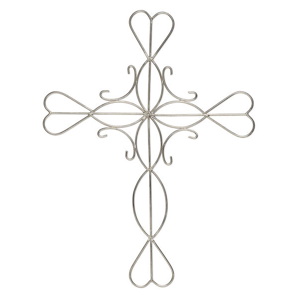 Wire frame, steel, 11 x 8-1/2 inch cross. Sold individually. image number 0